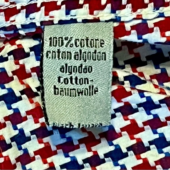 Visconti Uomo Designer Square Button Up Shirt Mens 2XL Long Sleeve Cotton - Picture 8 of 8